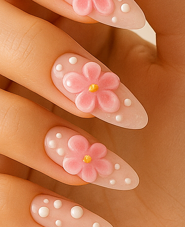 Set Pink Flowers